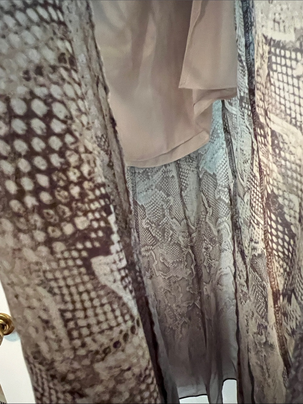 White House Black Market Teal and Brown Ombre Snake-Print Maxi Skirt - Picture 4 of 4